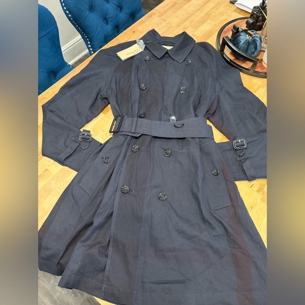 Burberry Blue Button Accent